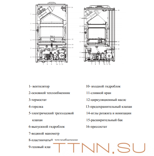 Настенный газовый котел MIZUDO M24ТH OpenTherm