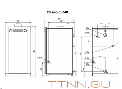 Напольный газовый котел Лемакс Classic-40V