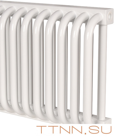 Стальной трубчатый радиатор 2-колончатый Rommer RST 2030/22 боковое подключение RAL9016