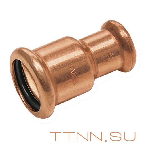 Муфта Sanha редукцион. ВПр-ВПр, 28x22, для медных труб прессовой Муфта Sanha редукцион. ВПр-ВПр, 28x22, для медных труб прессовой