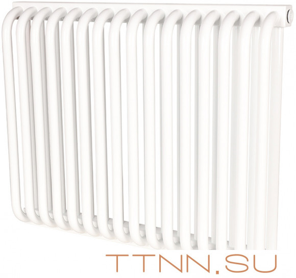 Стальной трубчатый радиатор 2-колончатый Rommer RST 2050/16 боковое подключение RAL9016