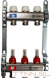 Коллектор с расходомерами STOUT SMS 0917 000003 Коллектор с расходомерами STOUT SMS 0917 000003