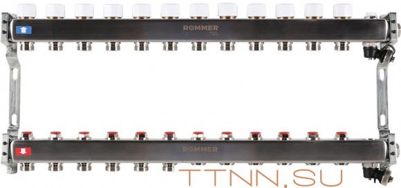 Для отопления Rommer 1"/3/4"x12 с запорными клапанами (RMS-3201-000012)