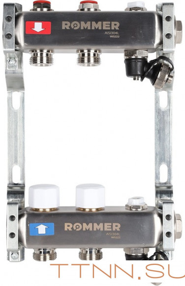 Для отопления Rommer 1"/3/4"x2 с запорными клапанами (RMS-3201-000002)
