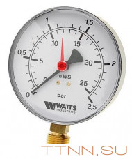 Манометр радиальный Watts F+R200 (MDR) 100/ 25x1/2"