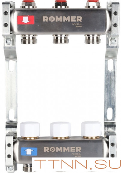 Для отопления Rommer 1"/3/4"x3 с запорными клапанами (RMS-3200-000003)