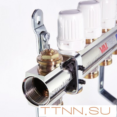 Для отопления VALTEC 1"х4 вых. Евроконус 3/4"
