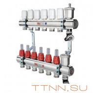 Для отопления VALTEC 1"х6 вых. Евроконус 3/4" с расходомерами в сборе