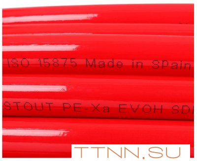 Труба сшитый полиэтилен 20 мм STOUT PEX-a 20х2,0 (бухта 240 метров) красная