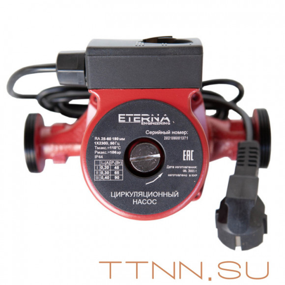 Насос для отопления ETERNA RA 25-60 Насос для отопления ETERNA RA 25-60