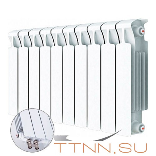 Радиатор биметаллический Rifar Monolit 500 Ventil 10 секций Радиатор биметаллический Rifar Monolit 500 Ventil 10 секций