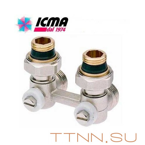 Узел нижнего подключения радиатора отопления угловой 1/2"х 3/4"
