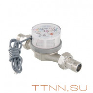 Счетчик воды Valtec VLF-15U-I универсальный с импульсным выходом cо сгонами 1/2", 80 мм (NEW)
