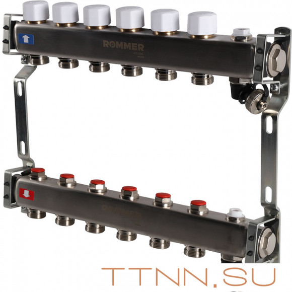 Для отопления Rommer 1"/3/4"x6 с запорными клапанами (RMS-3201-000006) Для отопления Rommer 1"/3/4"x6 с запорными клапанами (RMS-3201-000006)
