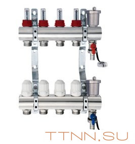 Коллекторная группа TIM KC003 3 выхода без кранов латунь