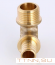 Угольник аксиальный Valtec 25х3/4 VTm.453.BG.002505 с переходом на наружную резьбу