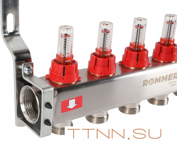 Для отопления Rommer 1"/3/4"x7 с расходомерами (RMS-1201-000007)