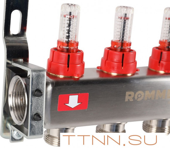 Для отопления Rommer 1"/3/4"x8 с расходомерами (RMS-1200-000008)