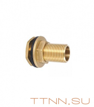 Врезка для бочки с контргайкой латунная 3/4" TIM SDF033 Врезка для бочки с контргайкой латунная 3/4" TIM SDF033
