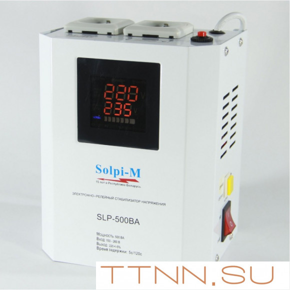 Релейный стабилизатор напряжения Solpi-M SLP-500BA для газовых котлов
